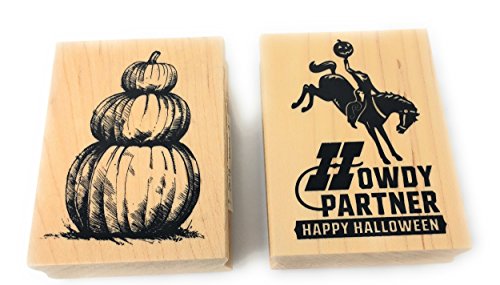 Inkadinkado Halloween Wood Block Stamp Bundle (2 Stamps)